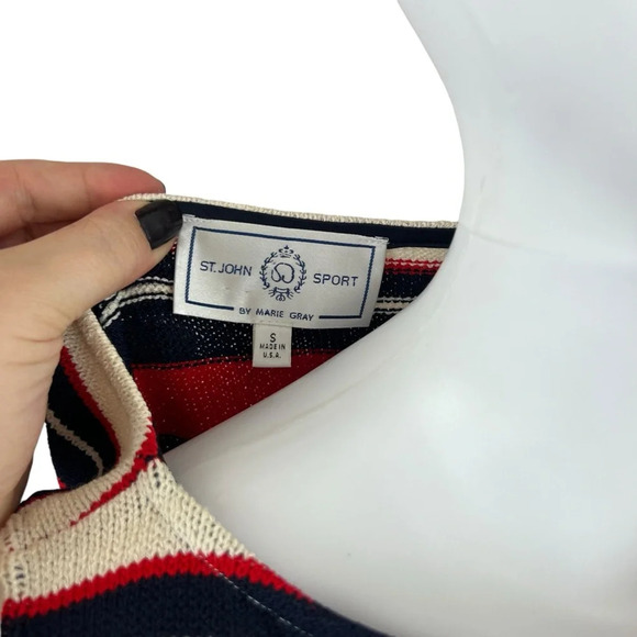 St. John Striped Knit Tank Top - Picture 6 of 6